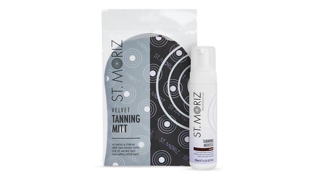 self tanning mousse with mitt