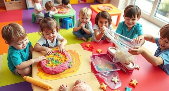 sensory play playdough to slime