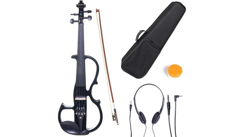 silent electric wooden violin