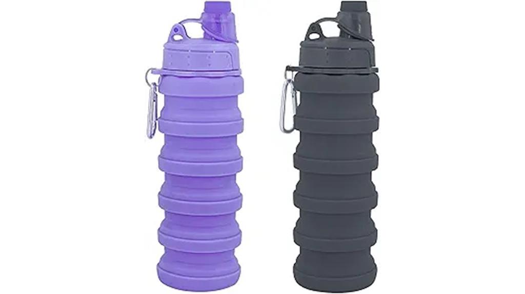 silicone water bottle with buckle