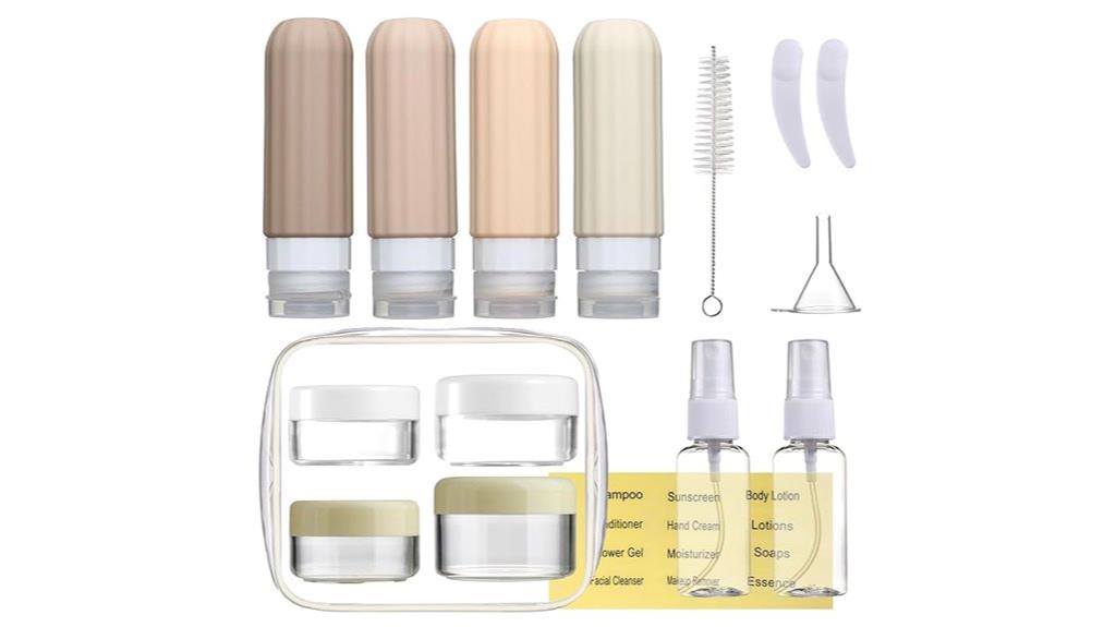 sixteen travel bottles set