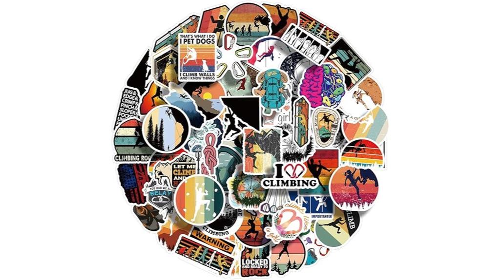sixty climbing sticker set