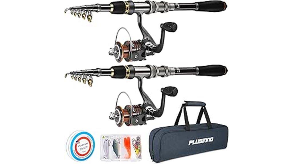 telescopic travel fishing kit