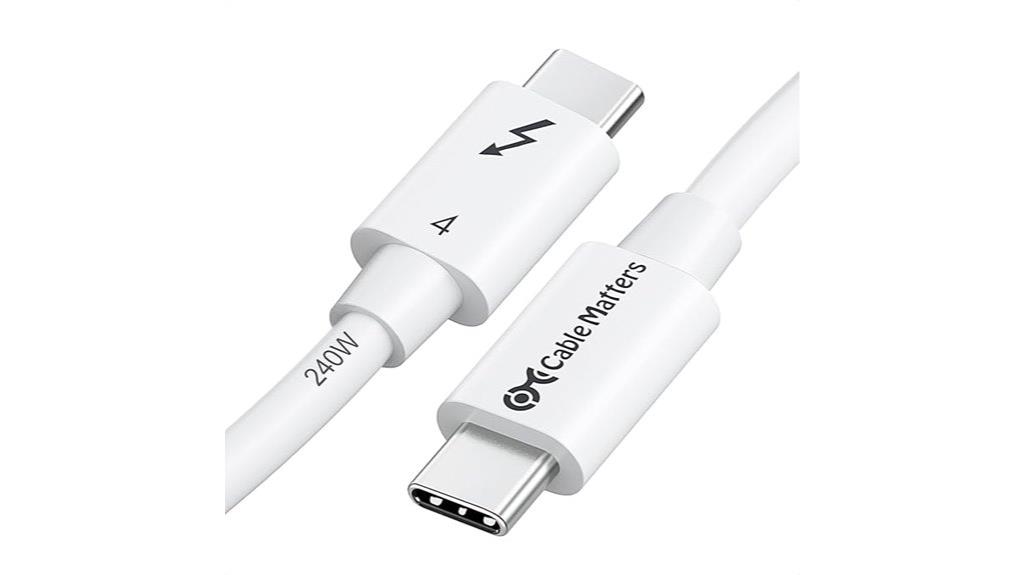thunderbolt 4 white cable