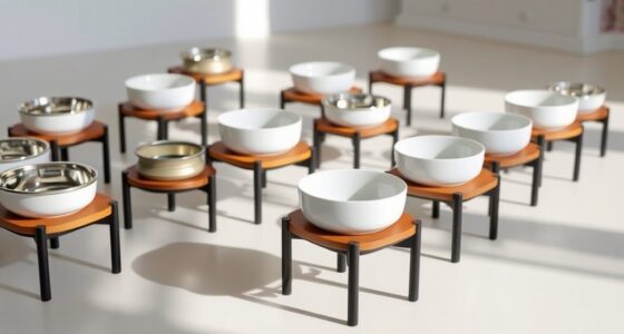 top elevated adjustable pet bowls