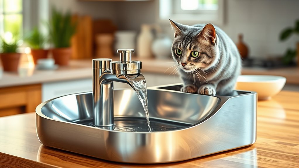 top stainless steel cat fountains