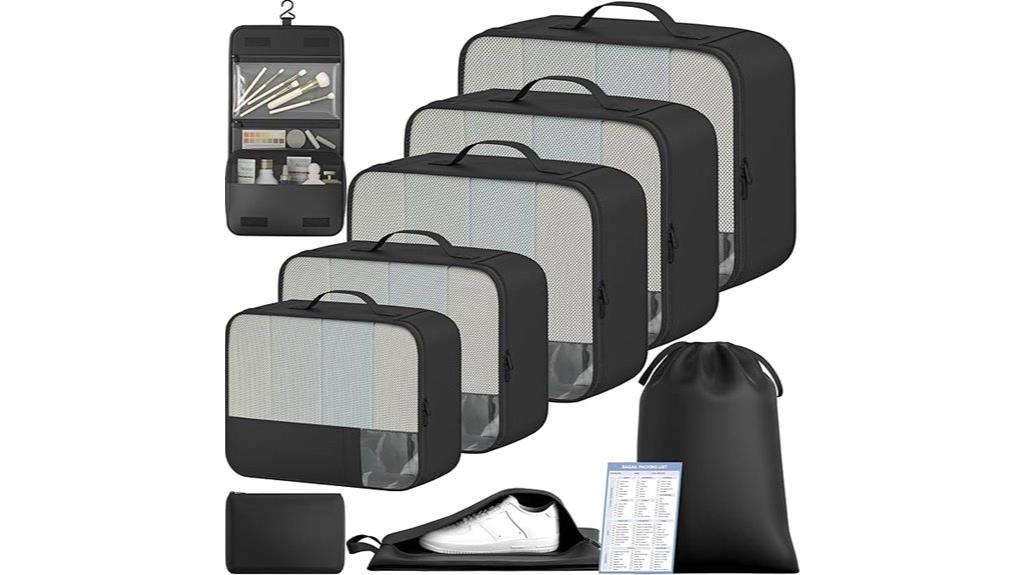 travel organizer cube set