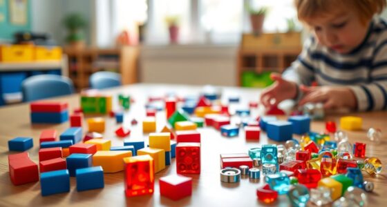 use familiar math manipulatives