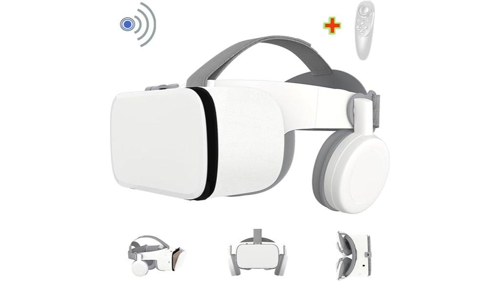 white smartphone vr glasses