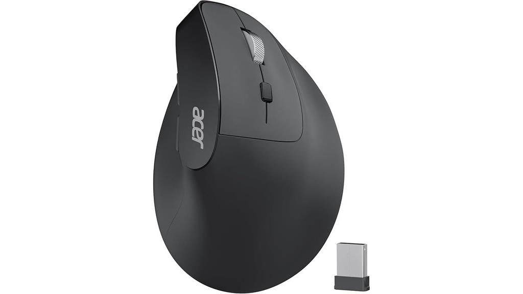 wireless ergonomic mouse with adjustable dpi