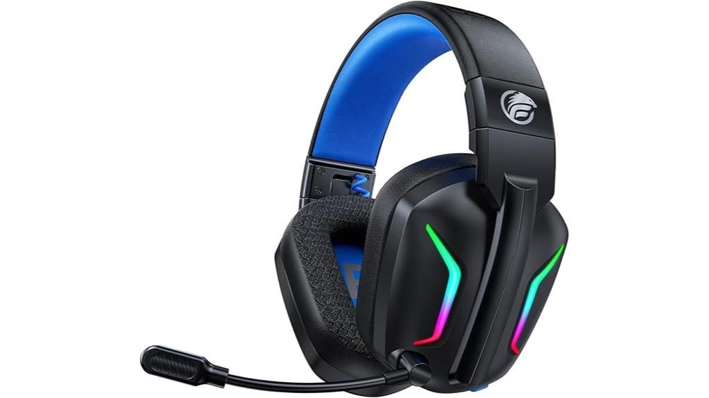 wireless gaming headset with led