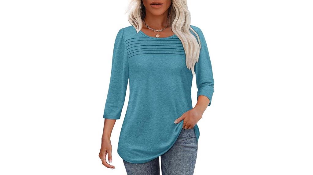 women s casual 3 4 sleeve blouse