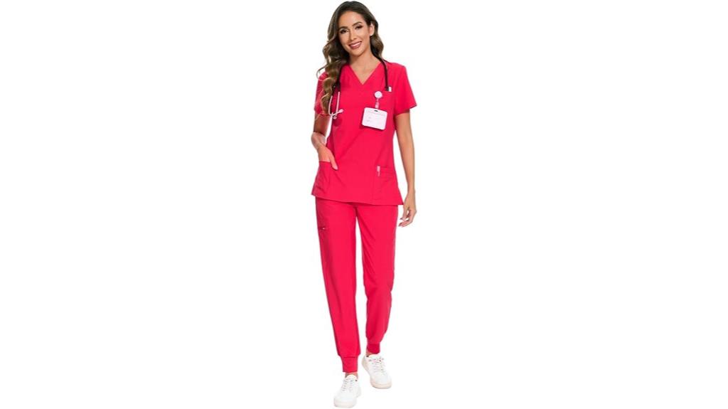 women s scrubs jogger set