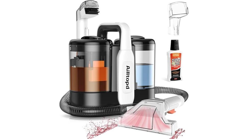 portable spot cleaner with suction