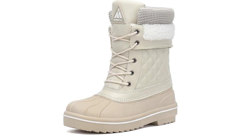 women s mid calf waterproof snow boots