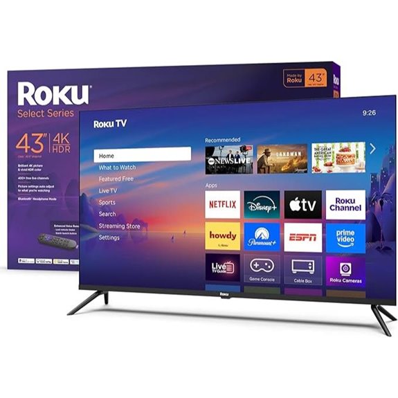 Roku 43-Inch 4K HDR Smart TV with Voice Remote