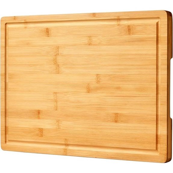 Large Bamboo Cheese Cutting Board with Handles
