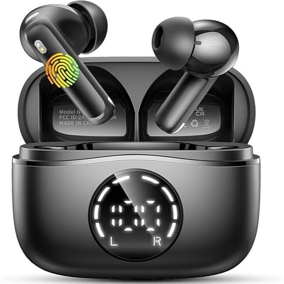 Wireless Bluetooth Earbuds with Noise Canceling & 48H Play