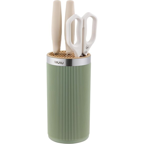 OLULU Round Knife Block Holder with Colorful Design