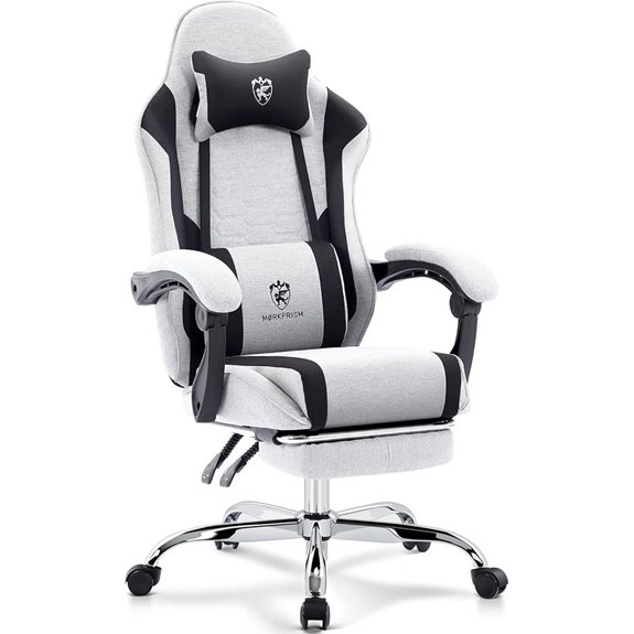 Gaming Chair with Footrest and Lumbar Support