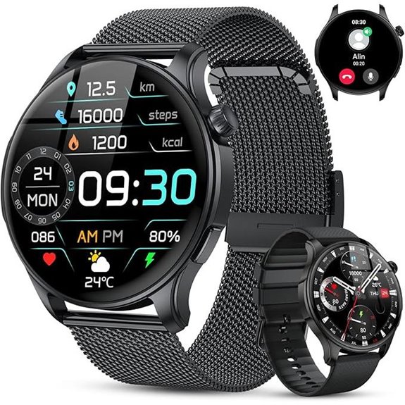 Smartwatch for Men Women Fitness with Call & Heart Rate