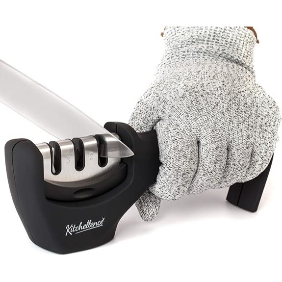 4-in-1 Knife Sharpener & Cut-Resistant Glove