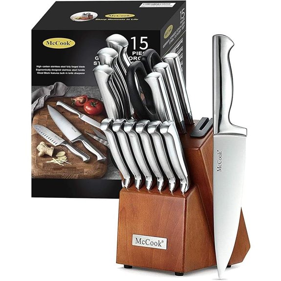 McCook German Stainless Steel Knife Block Sets