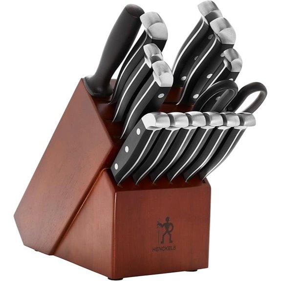 HENCKELS 15-Piece Knife Set with Block