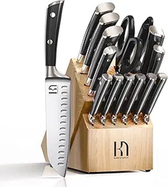 Japanese 15-Piece High Carbon Stainless Steel Knife Set