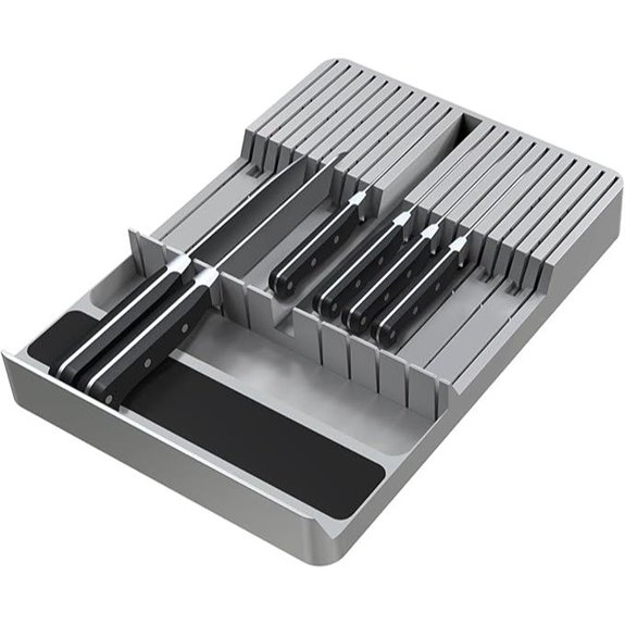 NIUXX In-Drawer Knife Organizer with Steel Slot