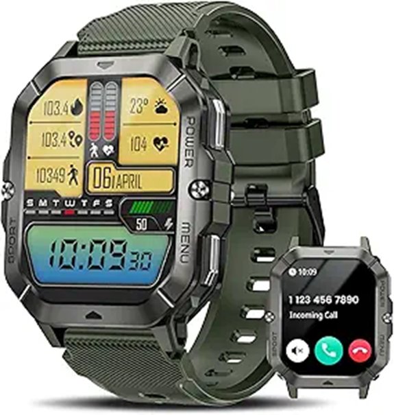 military green fitness watch