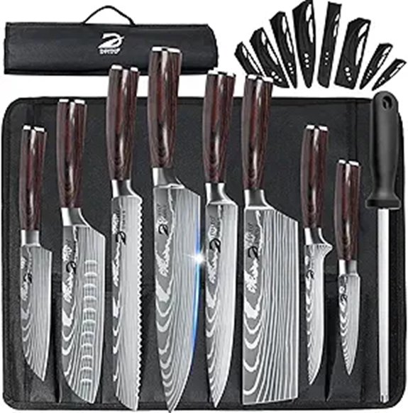 nine piece chef knife set