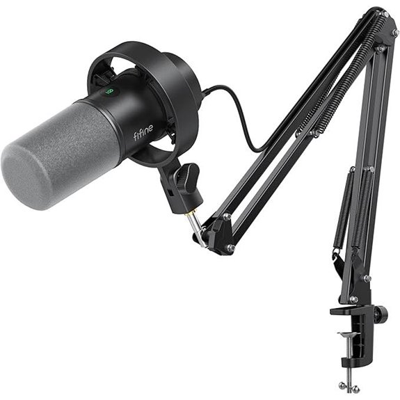 FIFINE K688 Podcast Microphone Kit with Boom Arm