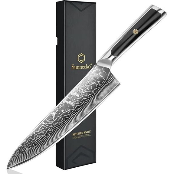 Sunnecko 8-Inch Professional Damascus Chef Knife