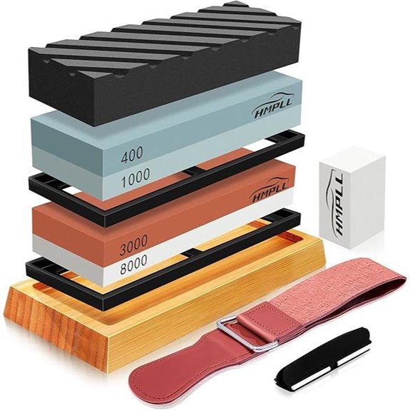 Professional Whetstone Knife Sharpener Set with Grits