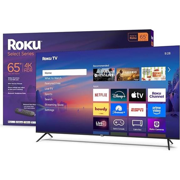 Roku 65-Inch 4K HDR Smart TV with Remote