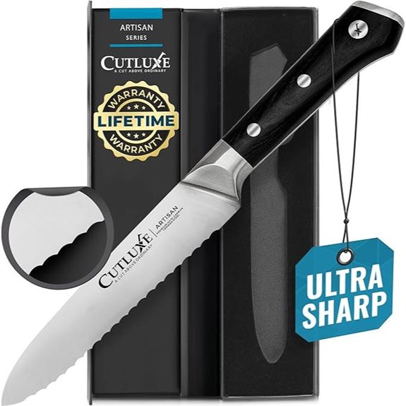 Cutluxe 5-Inch Serrated Kitchen Utility Knife