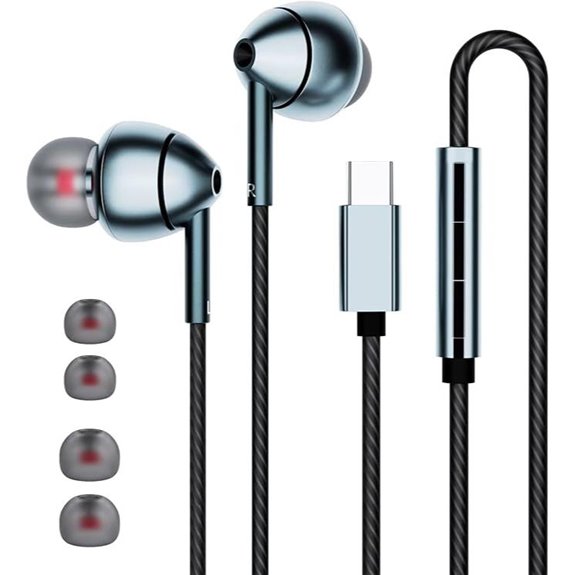 USB-C Earbuds with Microphone and Noise Cancellation