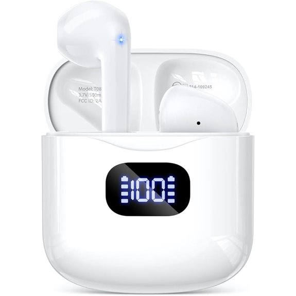 Wireless Bluetooth Earbuds with LED Charging Case