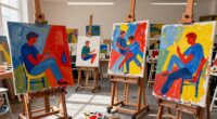 easels inspire larger artwork