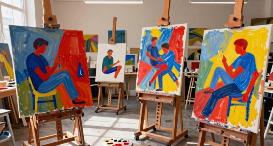easels inspire larger artwork