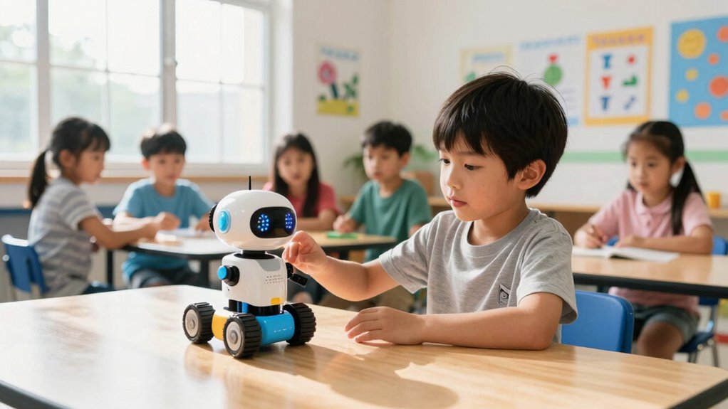 robots teach young children