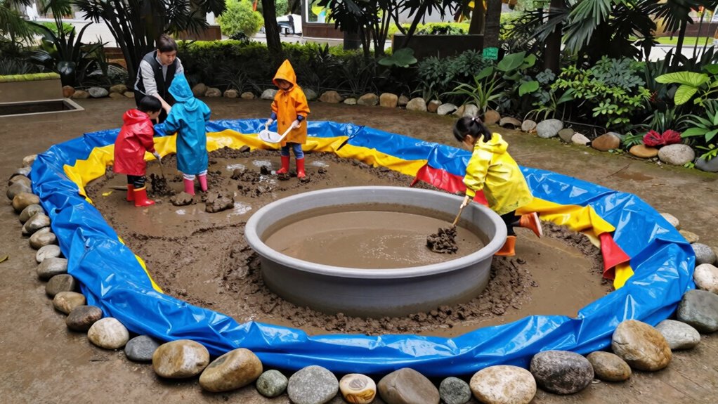 safe contained mud play