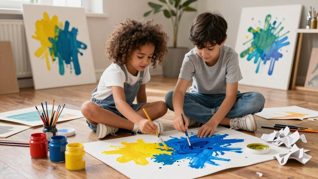 sibling art projects foster teamwork