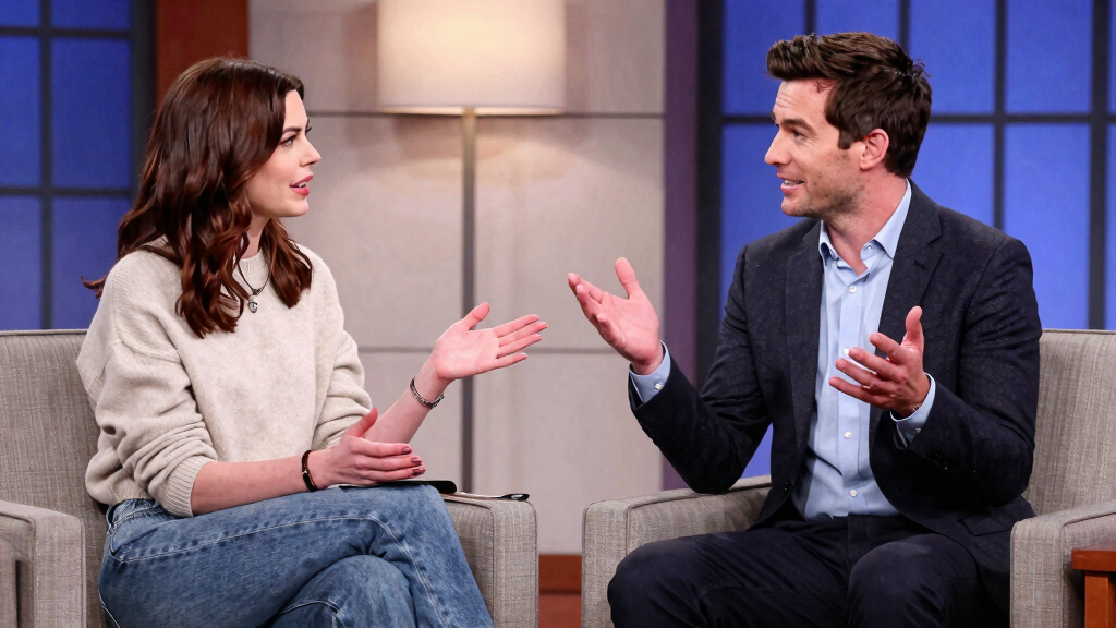 Anne Hathaway Gets Parenting Advice From Seth Meyers On LATE NIGHT